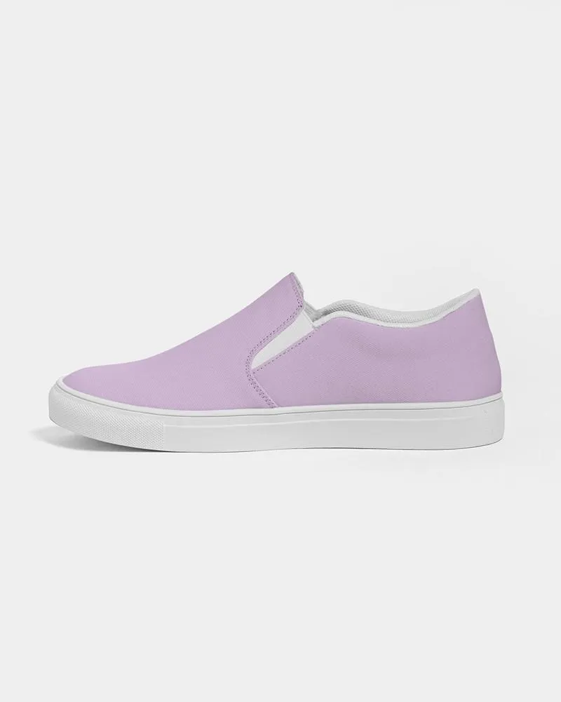 Pale Pastel Purple Slip-On Canvas Sneakers | Women's | Bright Pale Pastel Purple | C15M30Y0K0