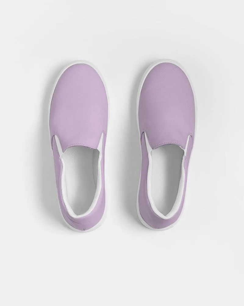 Pale Pastel Purple Slip-On Canvas Sneakers | Women's | Bright Pale Pastel Purple | C15M30Y0K0