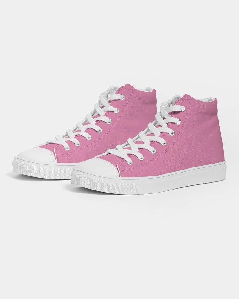 Pastel Magenta Men's High-top Canvas Sneakers | Men's | Bright Pastel Magenta | C0M60Y0K0