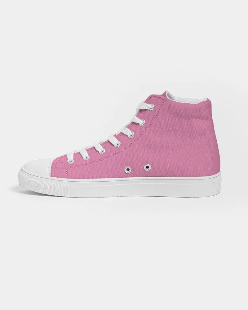 Pastel Magenta Men's High-top Canvas Sneakers | Men's | Bright Pastel Magenta | C0M60Y0K0