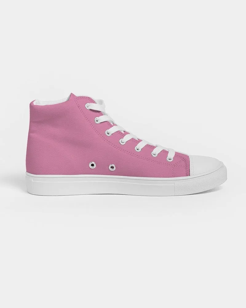 Pastel Magenta Men's High-top Canvas Sneakers | Men's | Bright Pastel Magenta | C0M60Y0K0