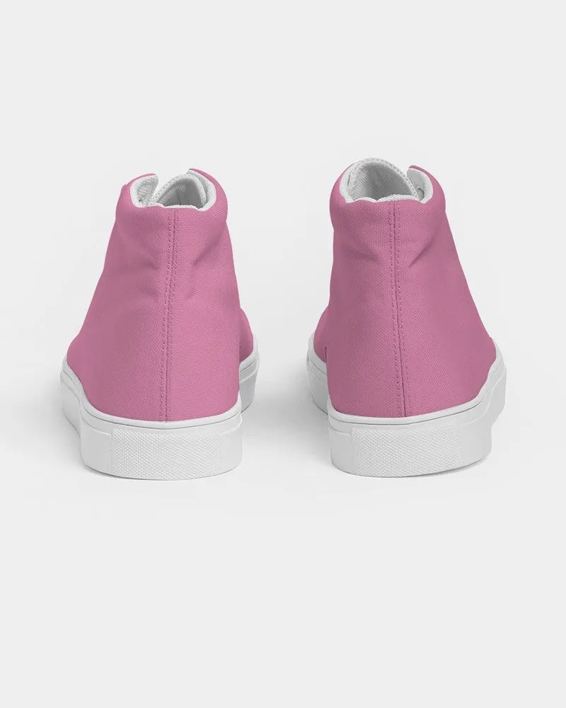 Pastel Magenta Men's High-top Canvas Sneakers | Men's | Bright Pastel Magenta | C0M60Y0K0