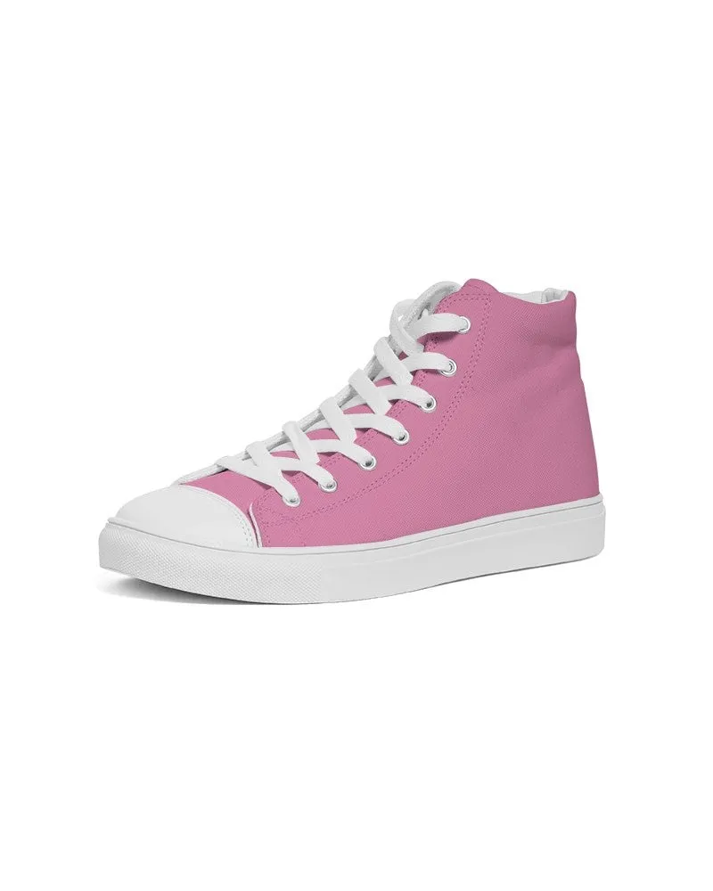 Pastel Magenta Men's High-top Canvas Sneakers | Men's | Bright Pastel Magenta | C0M60Y0K0