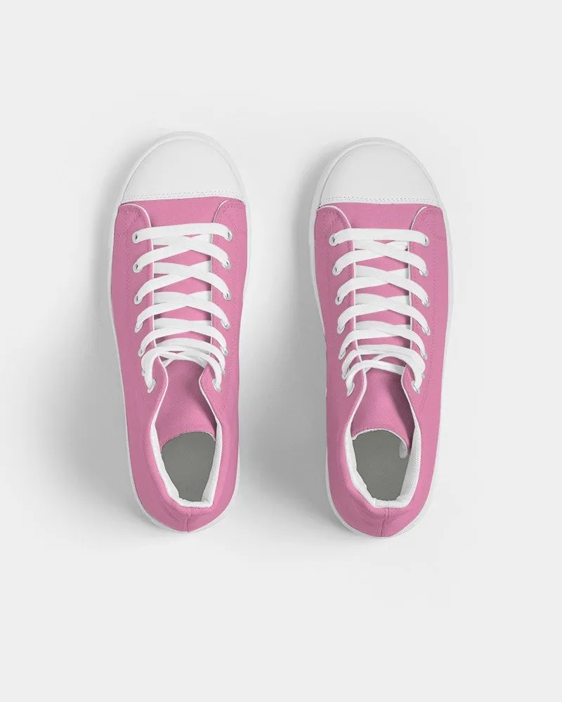 Pastel Magenta Men's High-top Canvas Sneakers | Men's | Bright Pastel Magenta | C0M60Y0K0