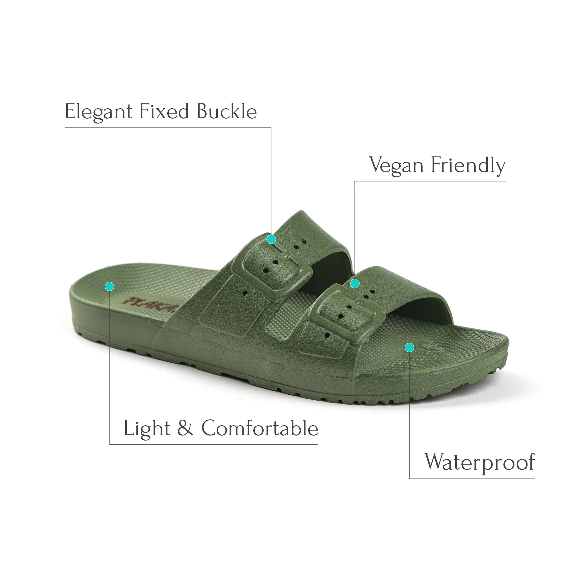 Plaka Genesis 2 Fixed Straps Slides Sandals | Cactus Tree