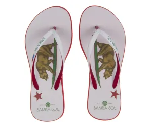 Samba Sol Women's Beach Collection Flip Flops - California Bear