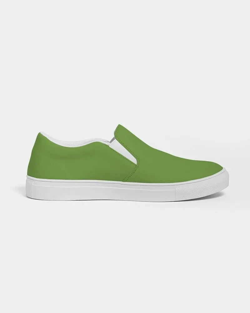 Shaded Warm Green Slip-On Canvas Sneakers | Men's | C50M0Y100K30