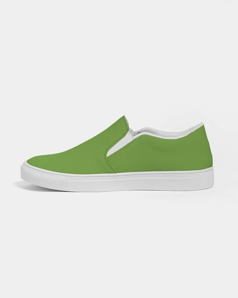 Shaded Warm Green Slip-On Canvas Sneakers | Men's | C50M0Y100K30