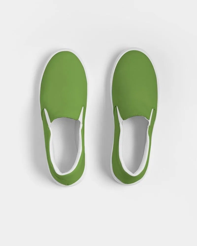 Shaded Warm Green Slip-On Canvas Sneakers | Men's | C50M0Y100K30