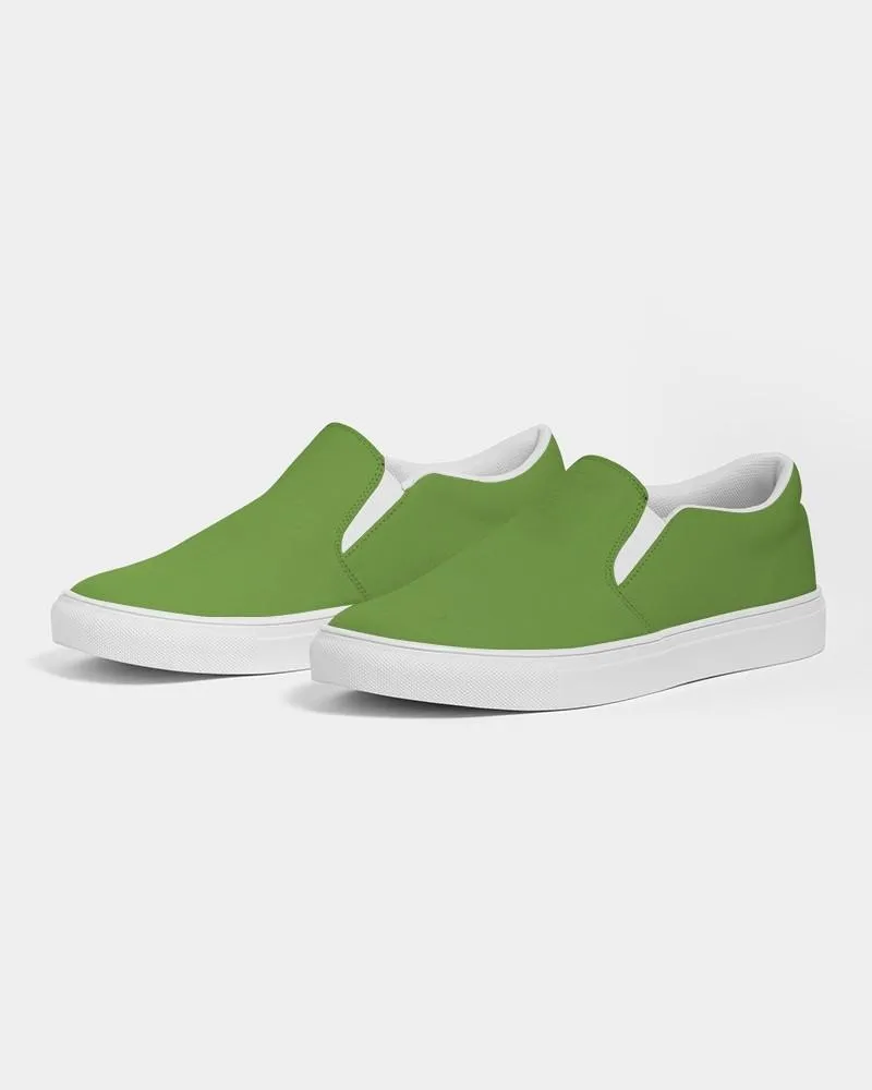 Shaded Warm Green Slip-On Canvas Sneakers | Men's | C50M0Y100K30