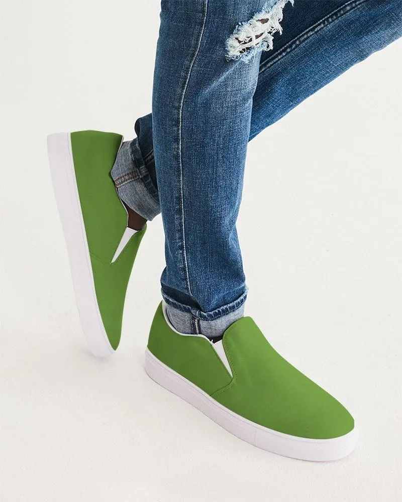 Shaded Warm Green Slip-On Canvas Sneakers | Men's | C50M0Y100K30