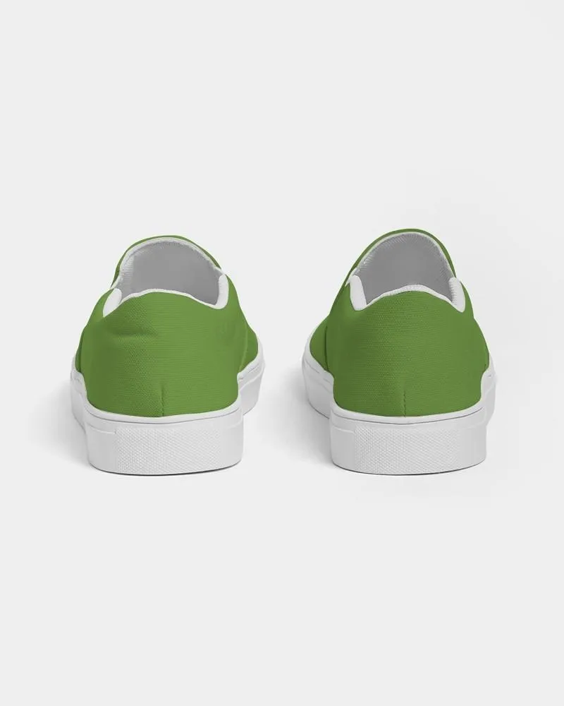 Shaded Warm Green Slip-On Canvas Sneakers | Men's | C50M0Y100K30