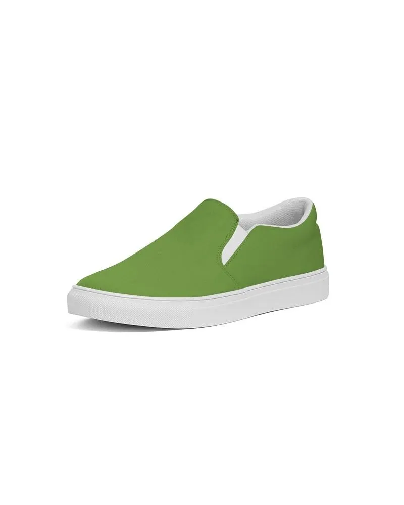 Shaded Warm Green Slip-On Canvas Sneakers | Men's | C50M0Y100K30