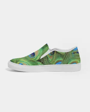 Stunning Peacock Women's Slip-On Canvas Shoe