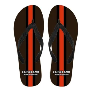 #TheDawgPound Cleveland Fan Flip Flops