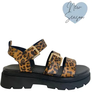 Una Healy Something Strappy Sandals - Leopard