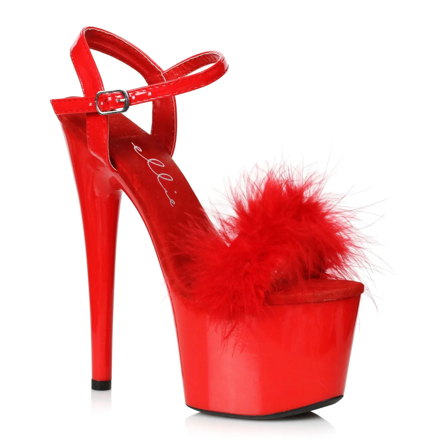 Whitney-709 Marabou Juliet Platform Sandals