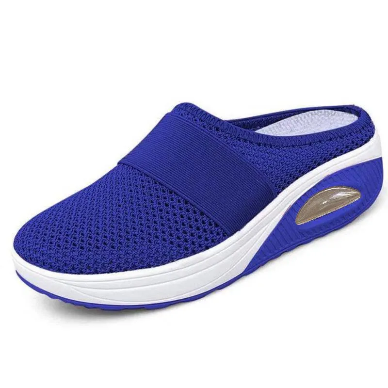 Women's hollow closed toe slip on casual shoes