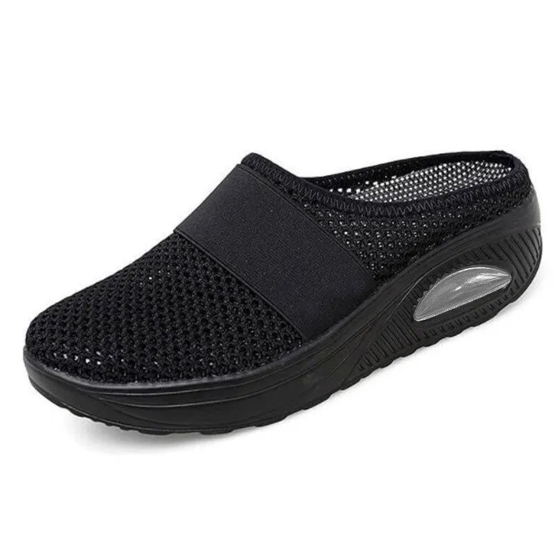 Women's hollow closed toe slip on casual shoes