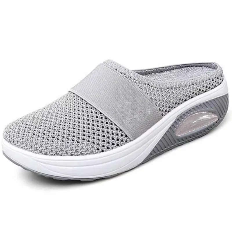 Women's hollow closed toe slip on casual shoes