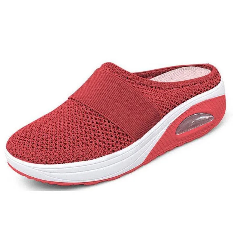 Women's hollow closed toe slip on casual shoes