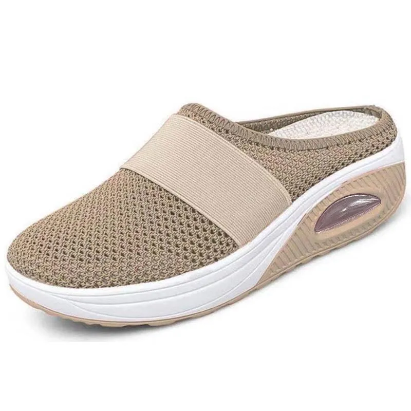 Women's hollow closed toe slip on casual shoes