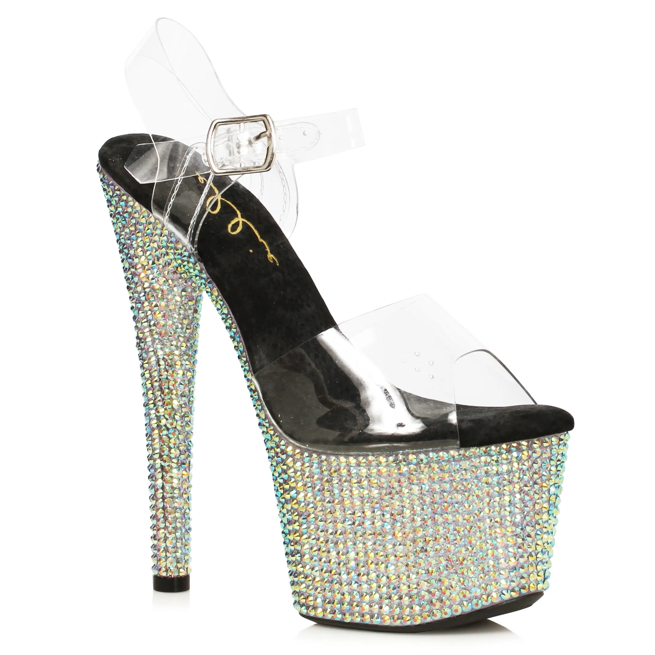 Ziamond-709 Multi-Colored Rhinestone 7" Sandals